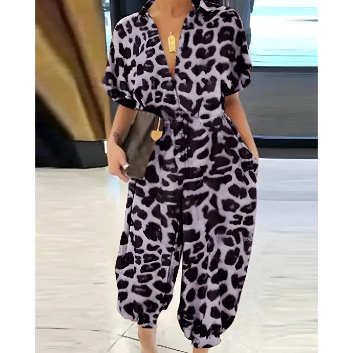 Rochelle | Vintage-Charme Jumpsuit aus Baumwollmischung in verschiedenen Farben