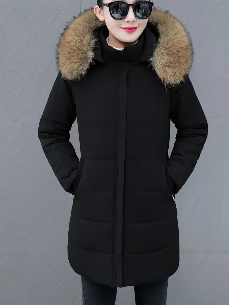 Furie | Damen Winterjacke – Gefüttert, mittellang, langarm, Polyester