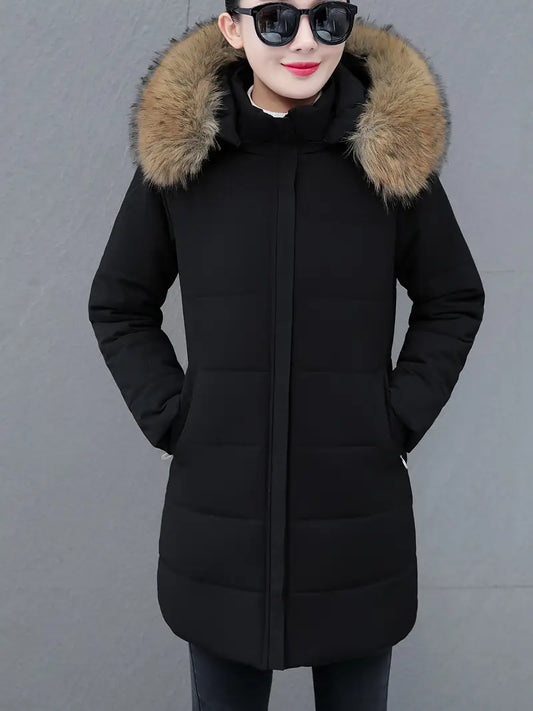 Furie | Damen Winterjacke – Gefüttert, mittellang, langarm, Polyester