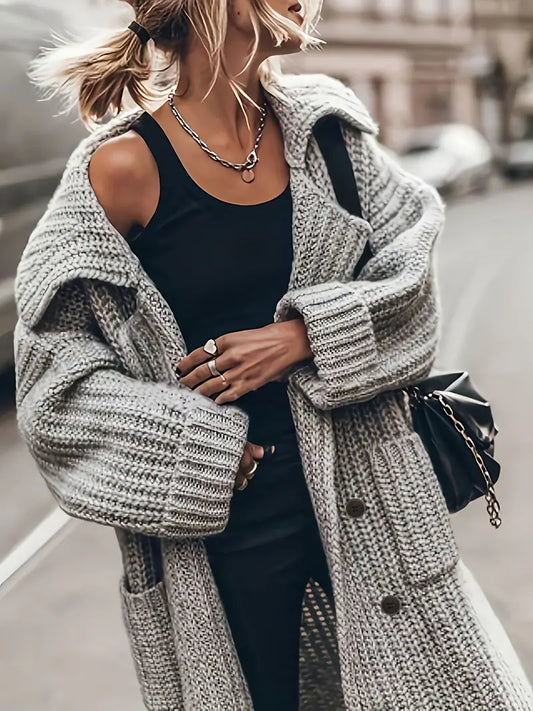 Franz | Frauen Kaschmir-Mix Strickjacke – Weich, Rippstruktur, Einfarbig