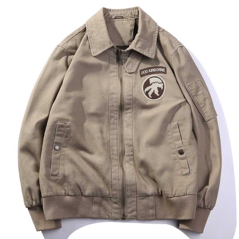 Rent | Herren Retro-Bomberjacke im Anzugstil, locker geschnitten