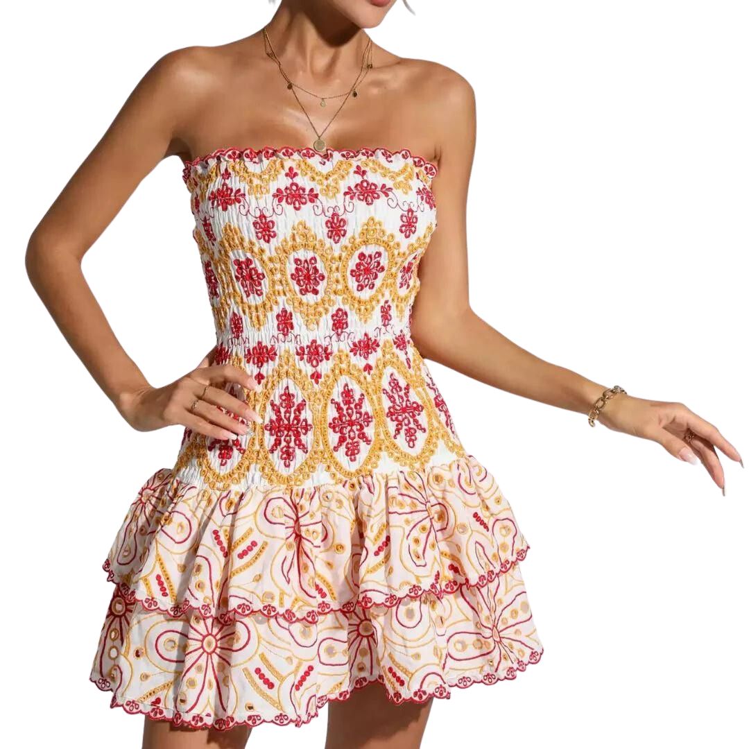 Savannah | Gesmoktes Strapless-Kleid