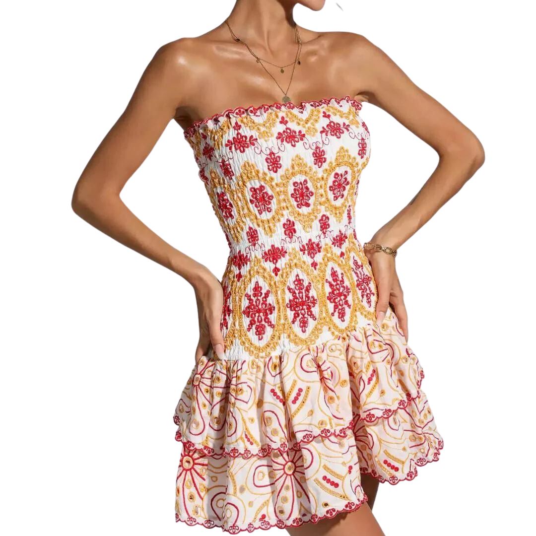 Savannah | Gesmoktes Strapless-Kleid