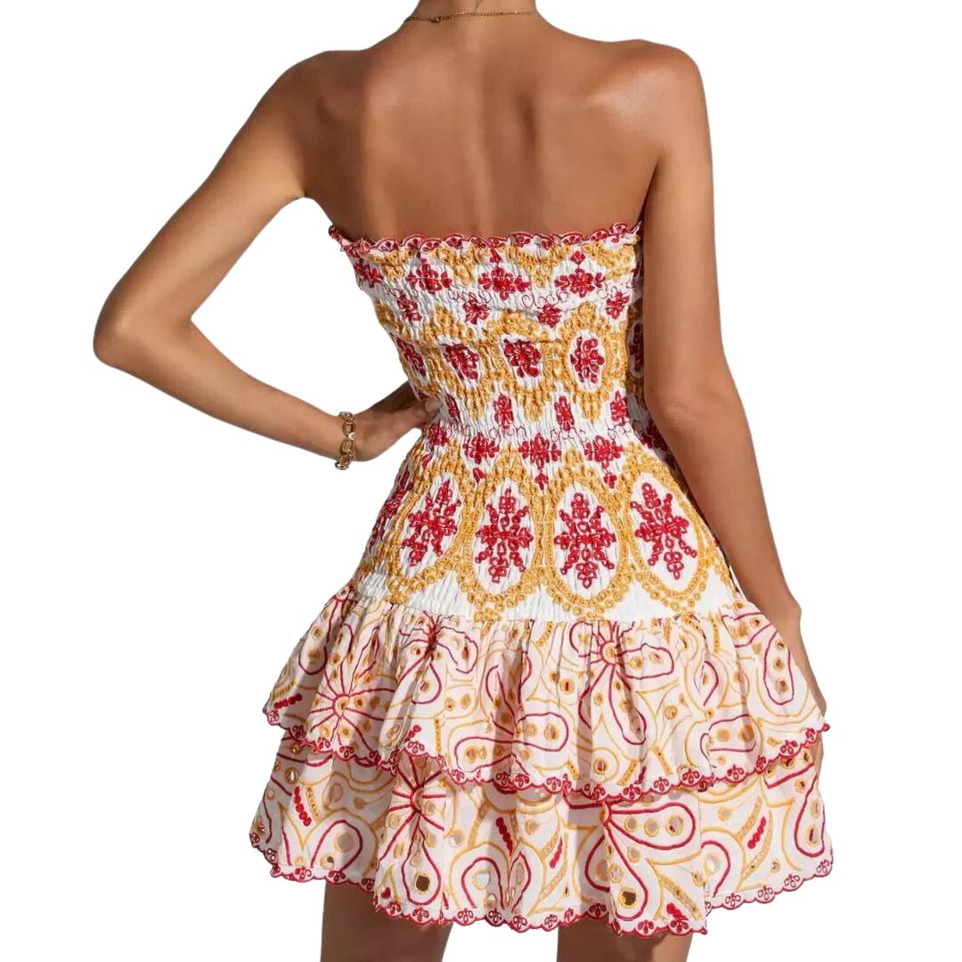 Savannah | Gesmoktes Strapless-Kleid