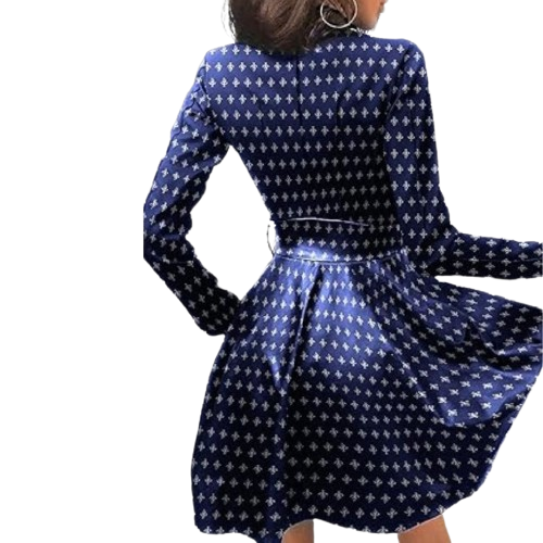 Uerika | Gedurftes Mini-Jurk aus Kunstleder mit Spitzen-Einsatz