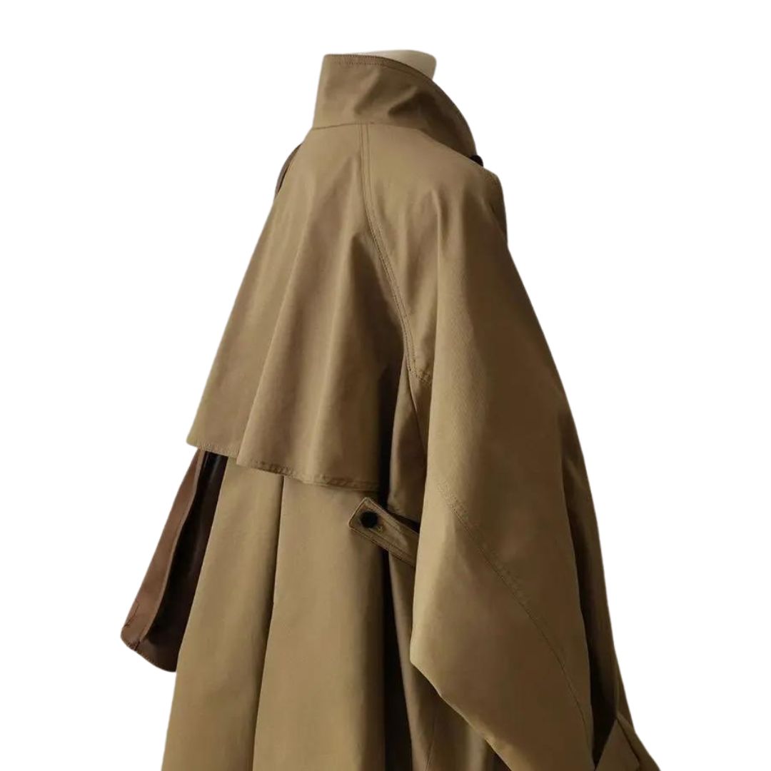 Unai | Strukturierter Trenchcoat mit asymmetrischem Reißverschluss