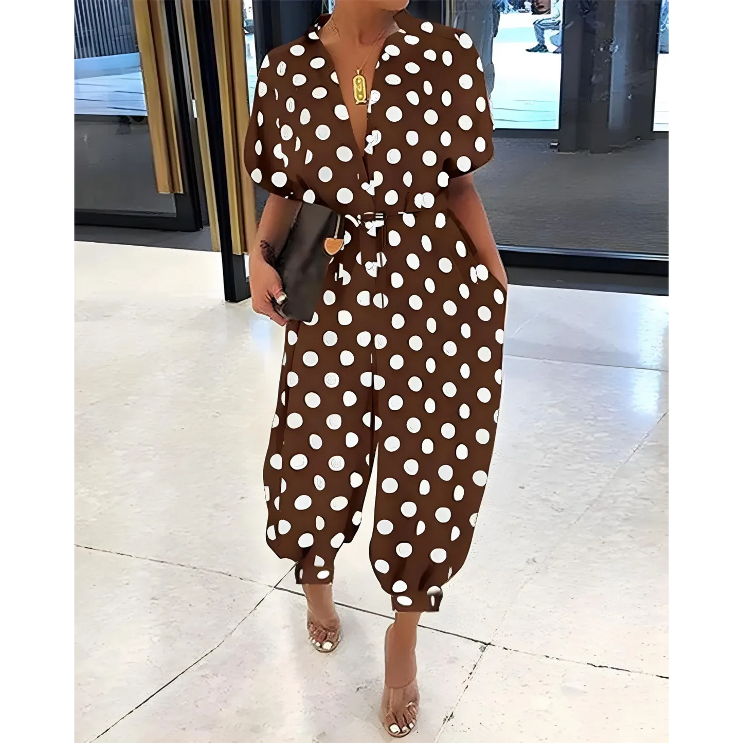 Rochelle | Vintage-Charme Jumpsuit aus Baumwollmischung in verschiedenen Farben