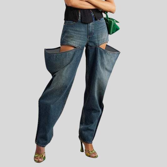 Nightfall | Einzigartige High-Waist-Jeans mit Cut-Outs für Damen