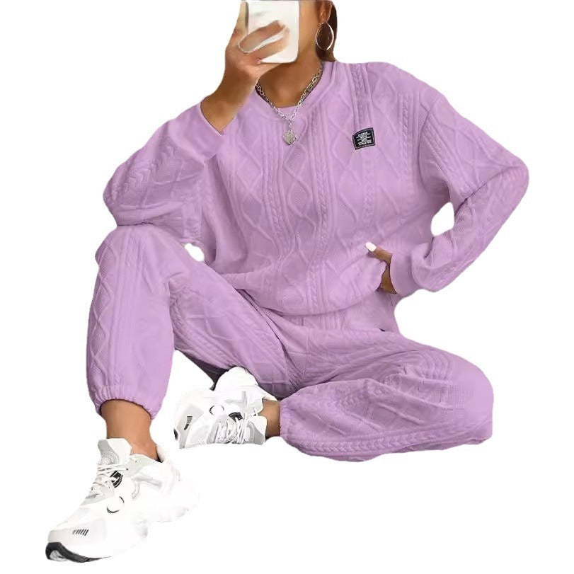 Genr | Jacquard-Pullover und -Hose für Damen