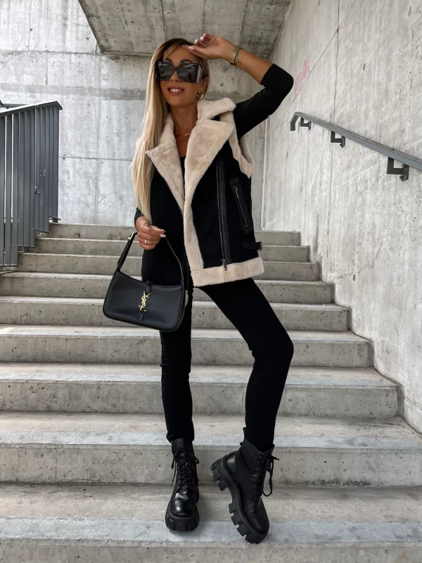 Farie | Ärmelloser Wollmantel