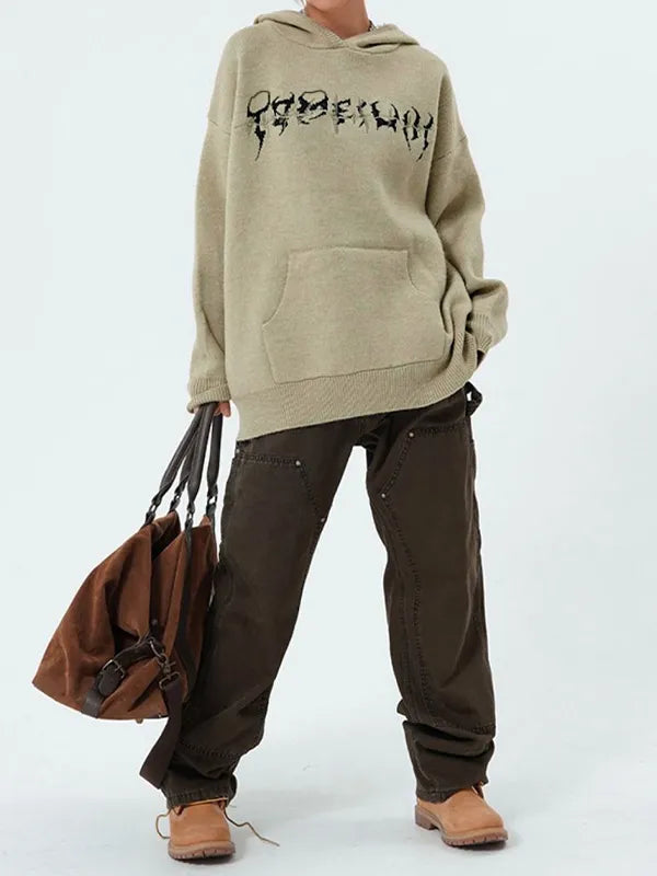 Janie | Kapuzenpullover mit Totenkopf-Jacquardmuster