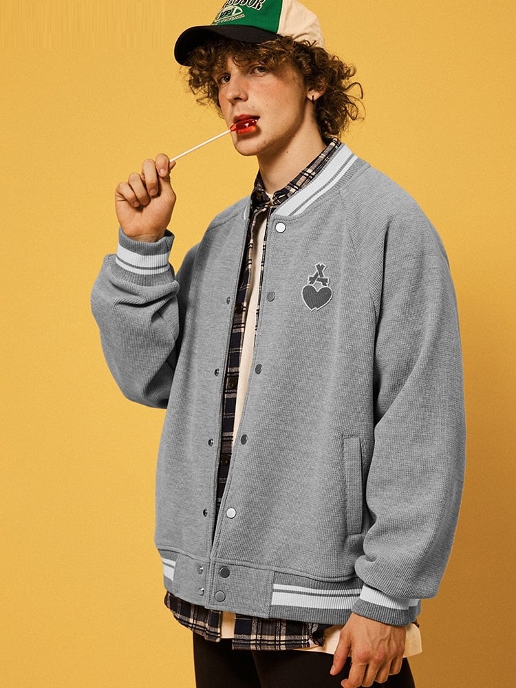 Lattey | Herren Bomberjacke aus Waffelstoff mit Stickerei, locker geschnitten