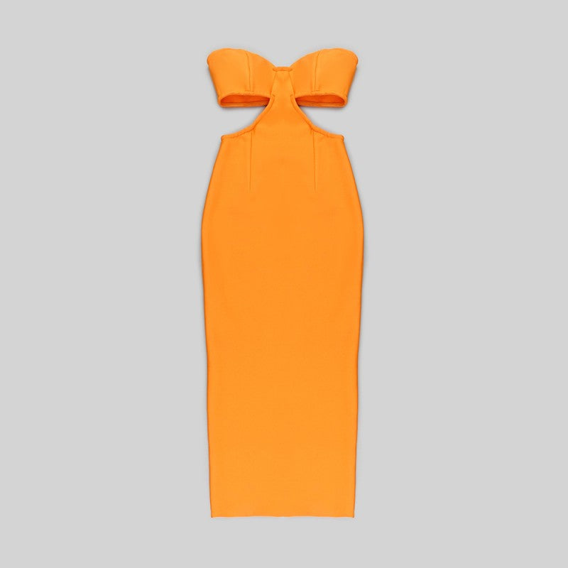 Cybelle | Off-the-shoulder Tube Top Schlankheitskur hohl Elegantes Langes Kleid