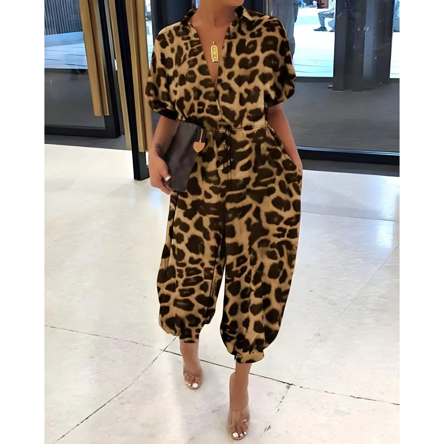 Rochelle | Vintage-Charme Jumpsuit aus Baumwollmischung in verschiedenen Farben