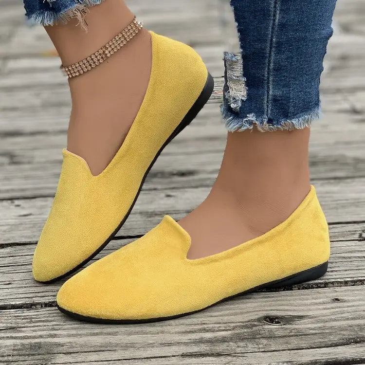 Pax | Bequeme Slip-On Flache Schuhe mit Spitzem Zehenbereich