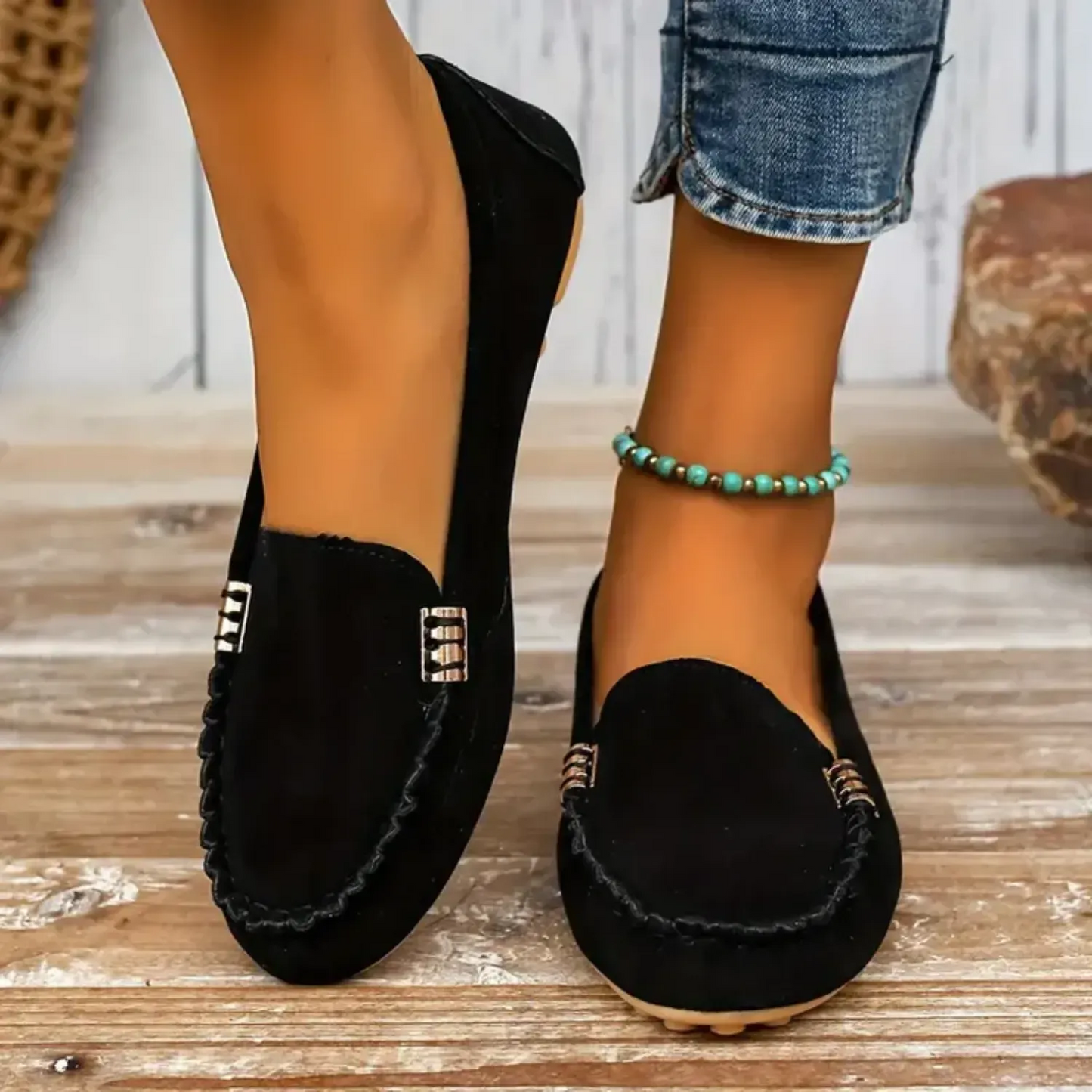 Crizelda | Metallen Dekor Loafer - Casual Slip-On Flats