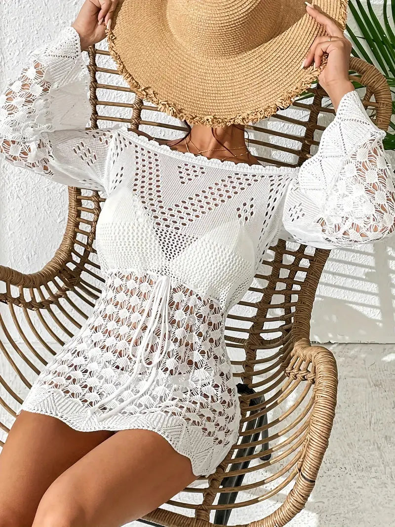 Jolene | Strandmode ausgestelltes Minikleid mit eng anliegender Taille