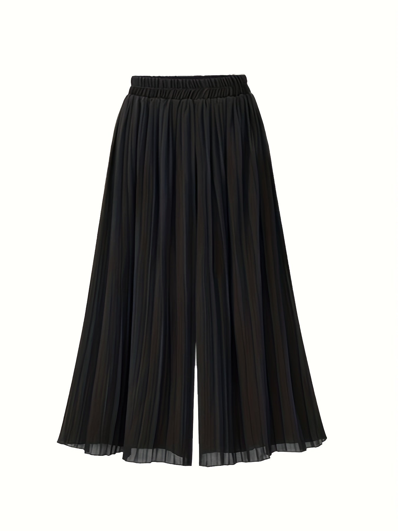 Darby | Schwarze Plissee Maxihose