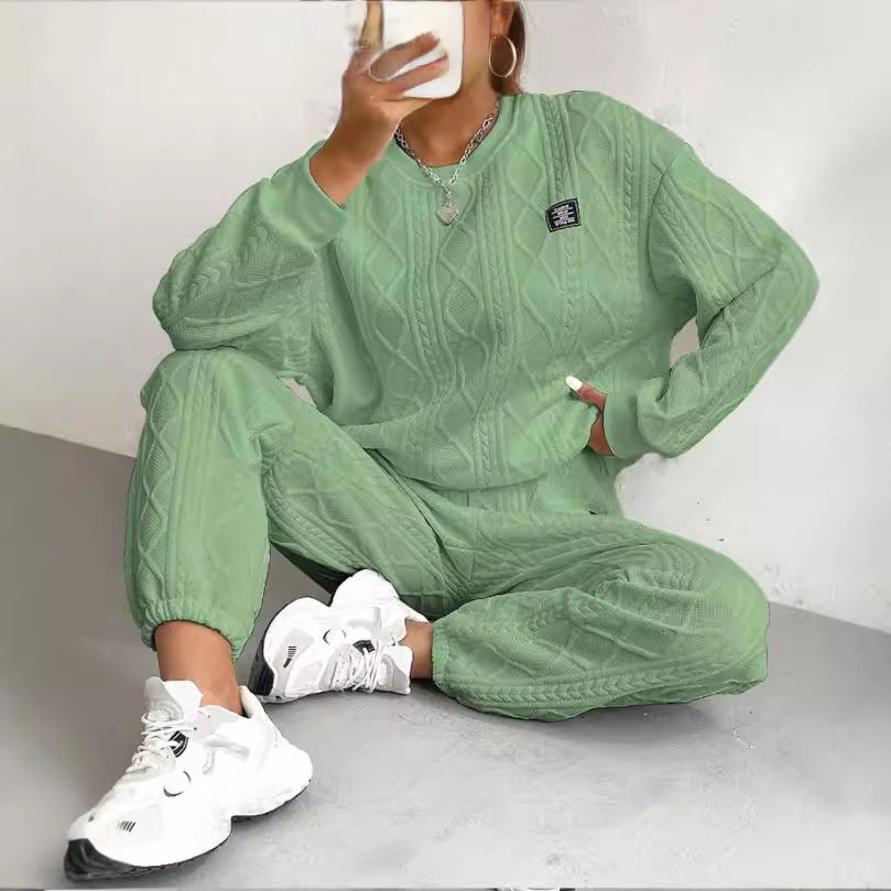 Genr | Jacquard-Pullover und -Hose für Damen