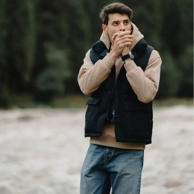 Jick | Funktionelle schwarze Steppweste für Herren