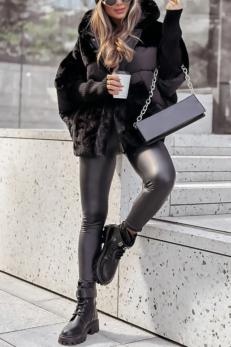 Muffy | Graue Bomberjacke mit Kapuze