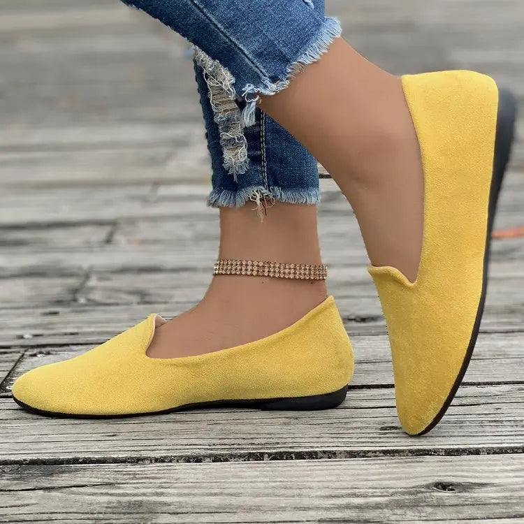 Pax | Bequeme Slip-On Flache Schuhe mit Spitzem Zehenbereich