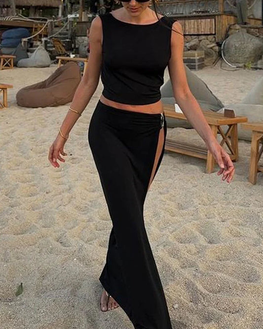 Lierge | Bequemes Westen- und Rock-Set