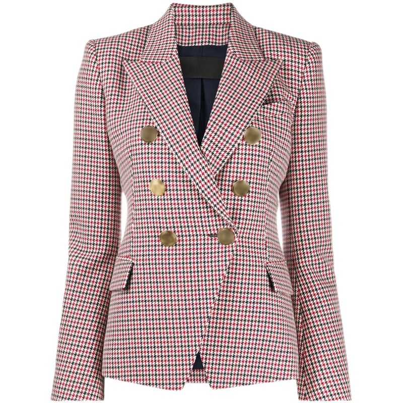 Vienne | Damen Hahnentritt Blazer mit Doppelknopfleiste