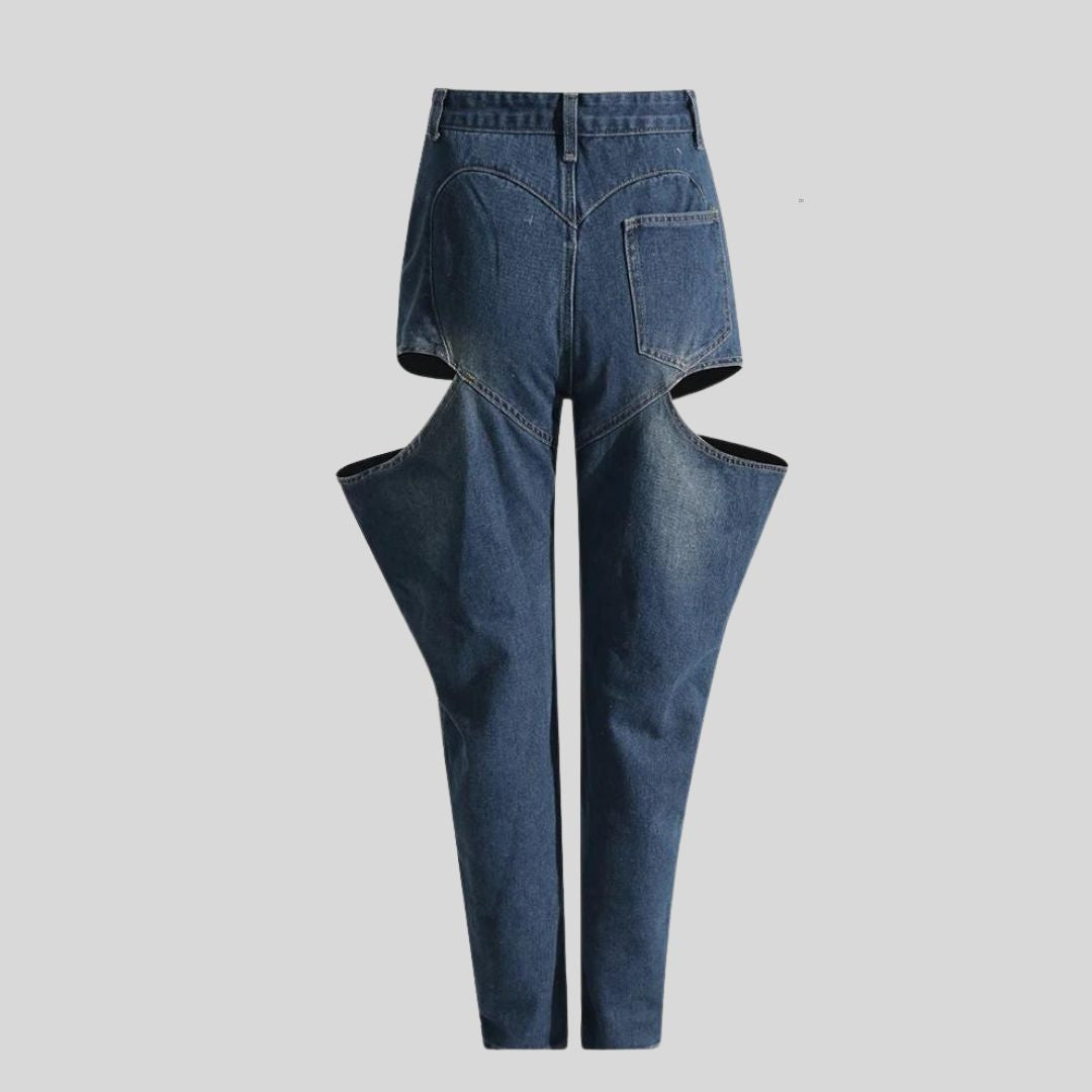 Nightfall | Einzigartige High-Waist-Jeans mit Cut-Outs für Damen