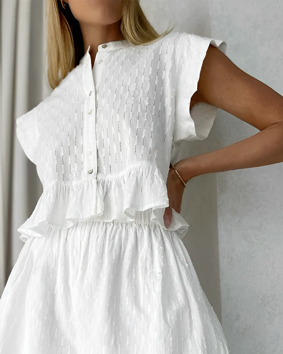 Nala | Elegantes Strukturiertes Kleid Set