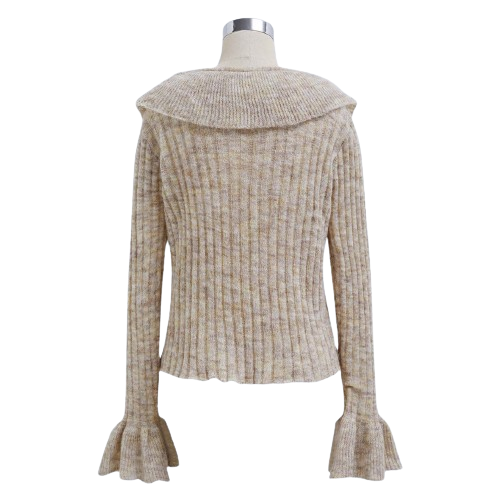 Reign | Gebreite Top mit übertriebener Rüschenausschnitt und Schleifenverschluss