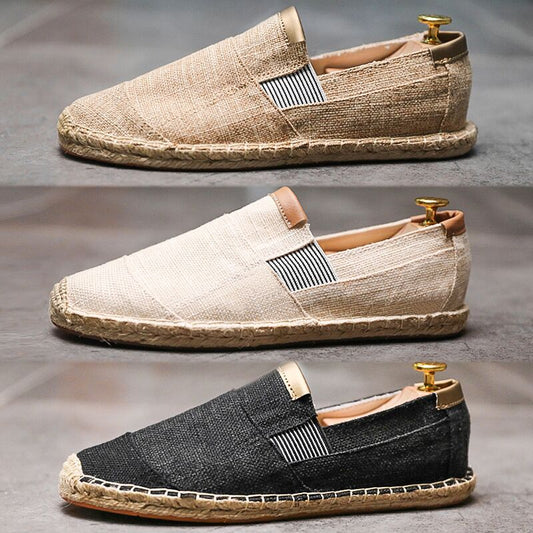 Frederica - Stilvolle handgemachte Leinwandstrohschuhe - Sommer-Chic