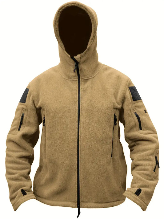 Braun | Winterjacke für Herren Fleece Gefüttert Winddicht