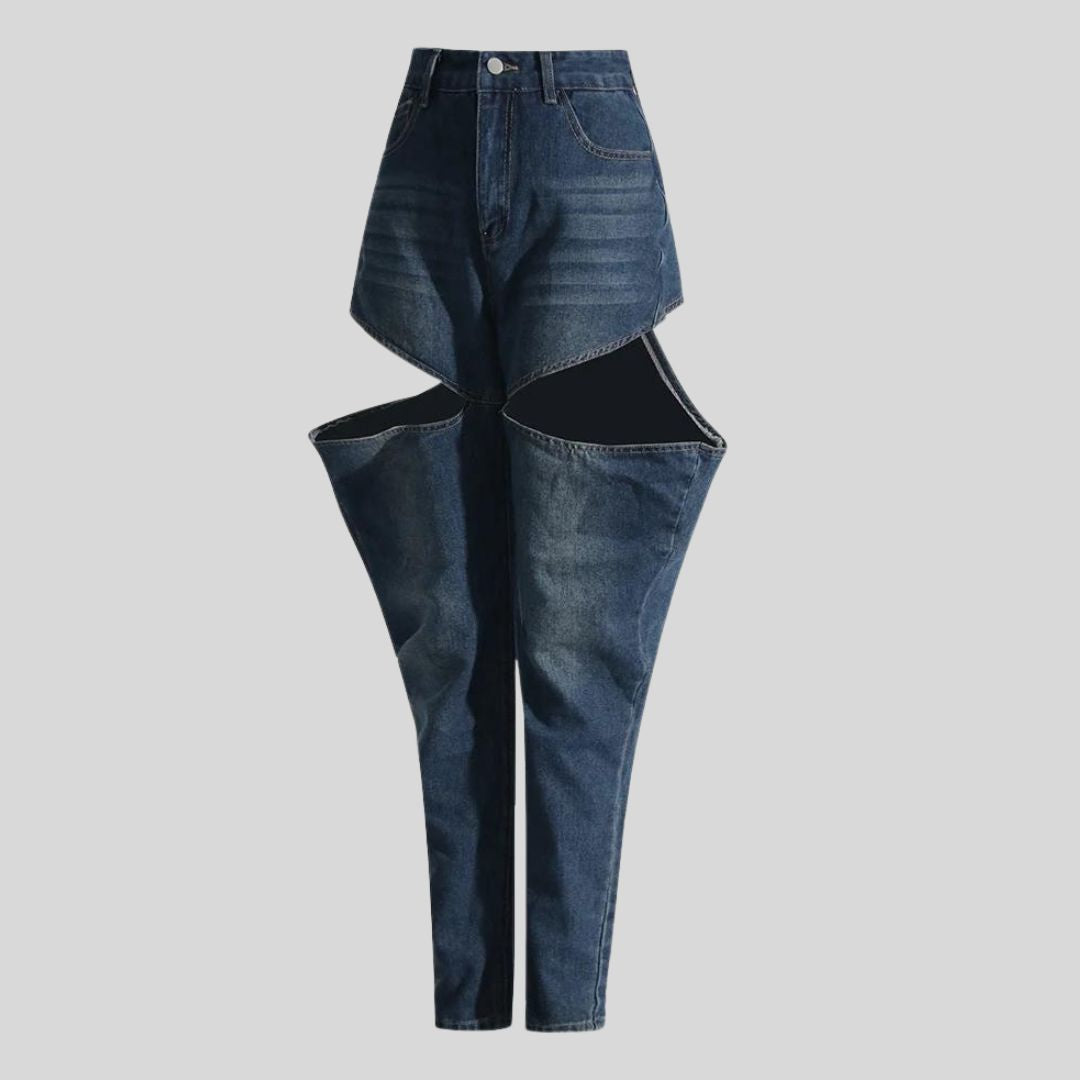 Nightfall | Einzigartige High-Waist-Jeans mit Cut-Outs für Damen
