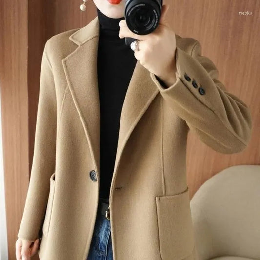 Tiberius | Herbst- und Winterverdickter Tweed Damen Blazer