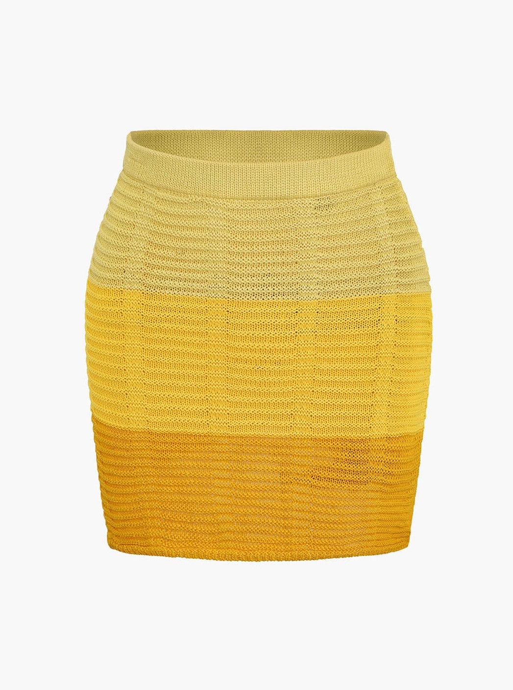 Wilma | Set in Gelb-Orange mit Strickmuster