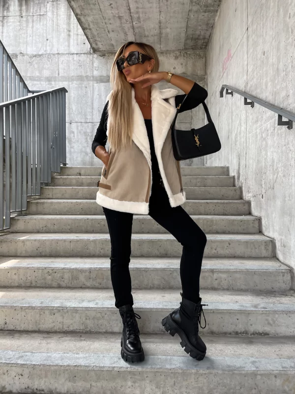 Farie | Ärmelloser Wollmantel