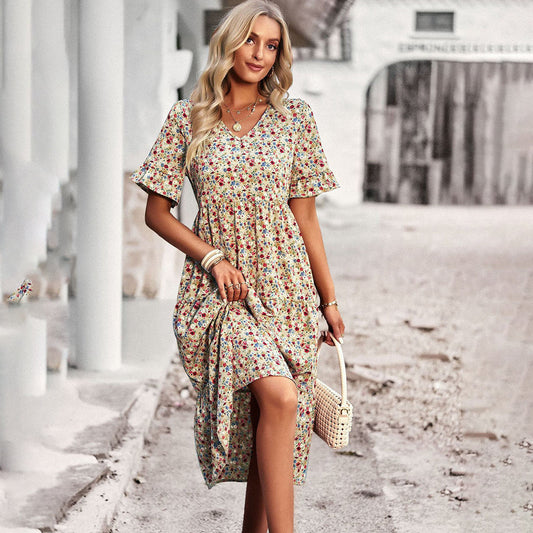 Emery  | Geblümtes Midikleid