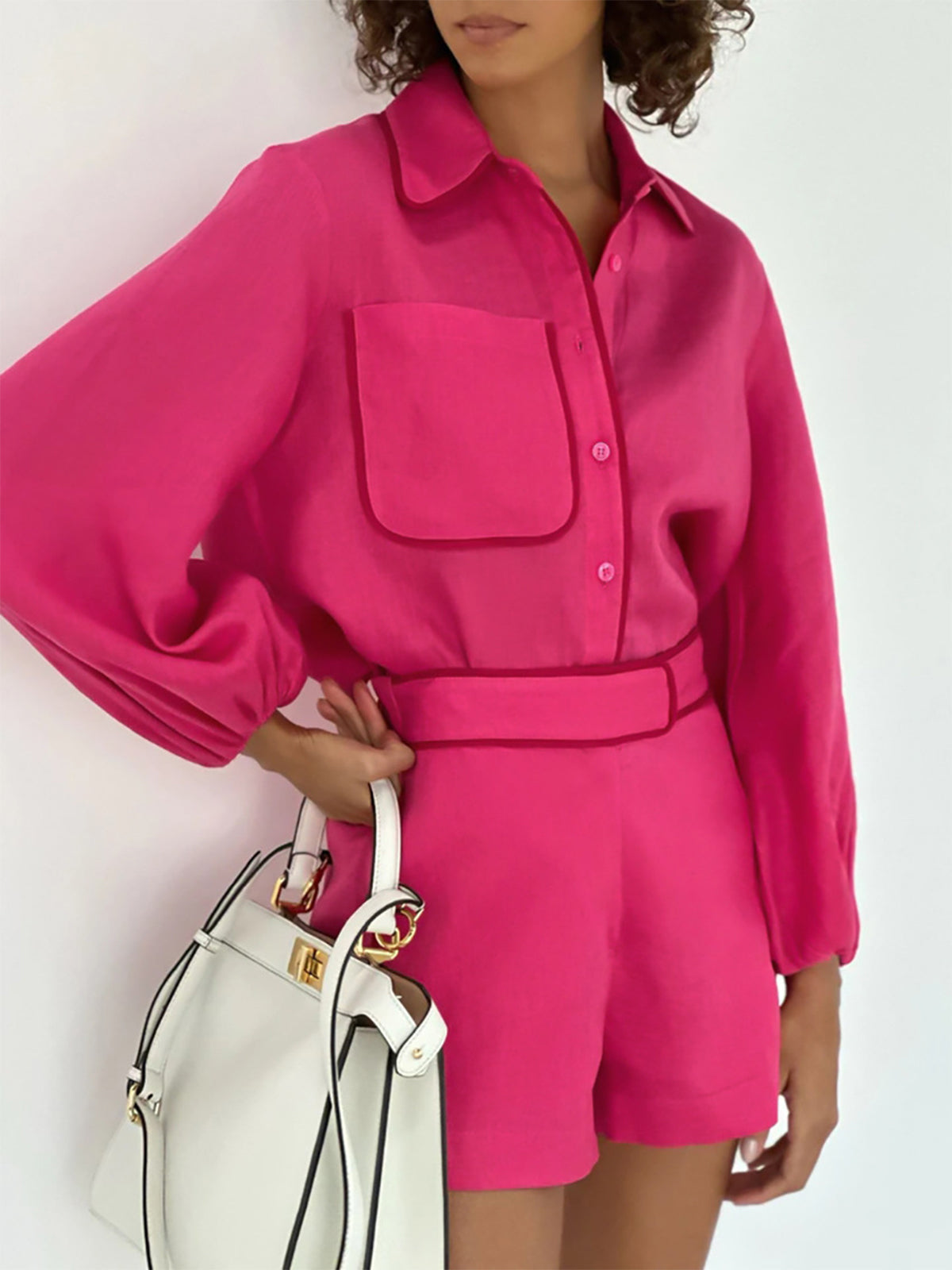 Lea | Kurzes Set aus Baumwolle und Leinen