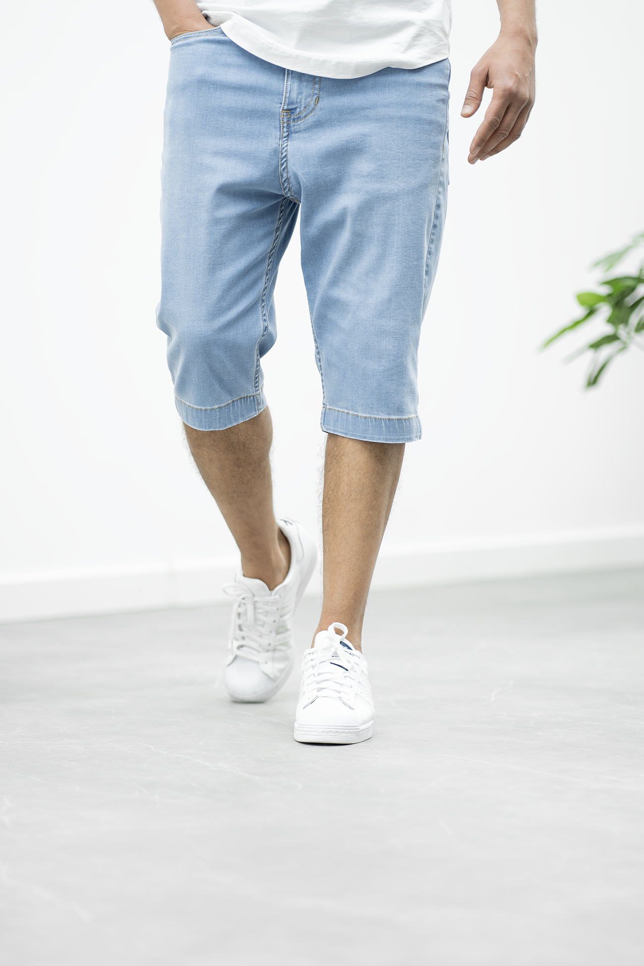 Mio | Herren Lang-Bermuda Shorts Jeans