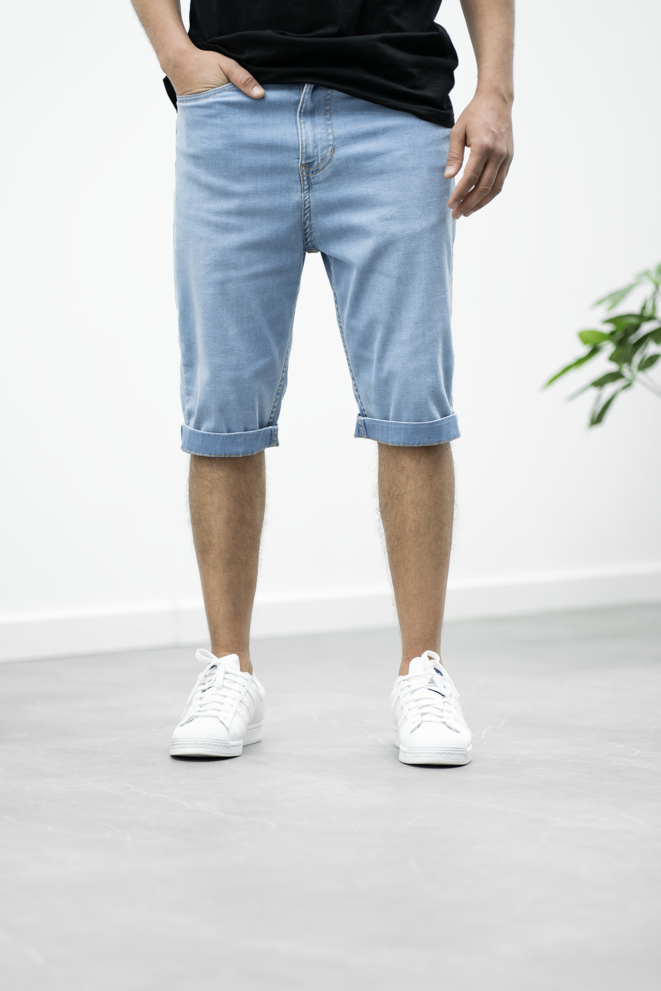 Mio | Herren Lang-Bermuda Shorts Jeans