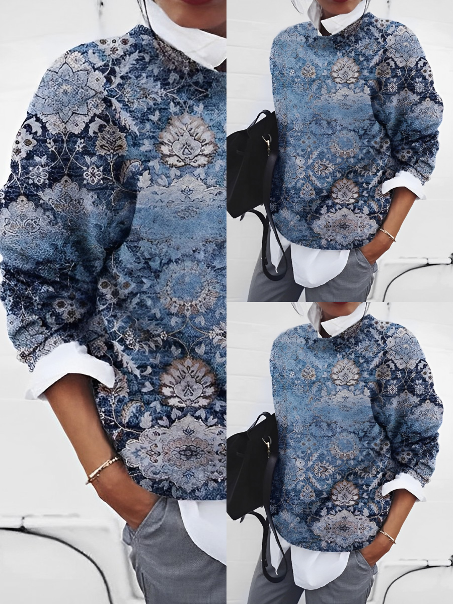 Miste | Blauer Rundhalspullover