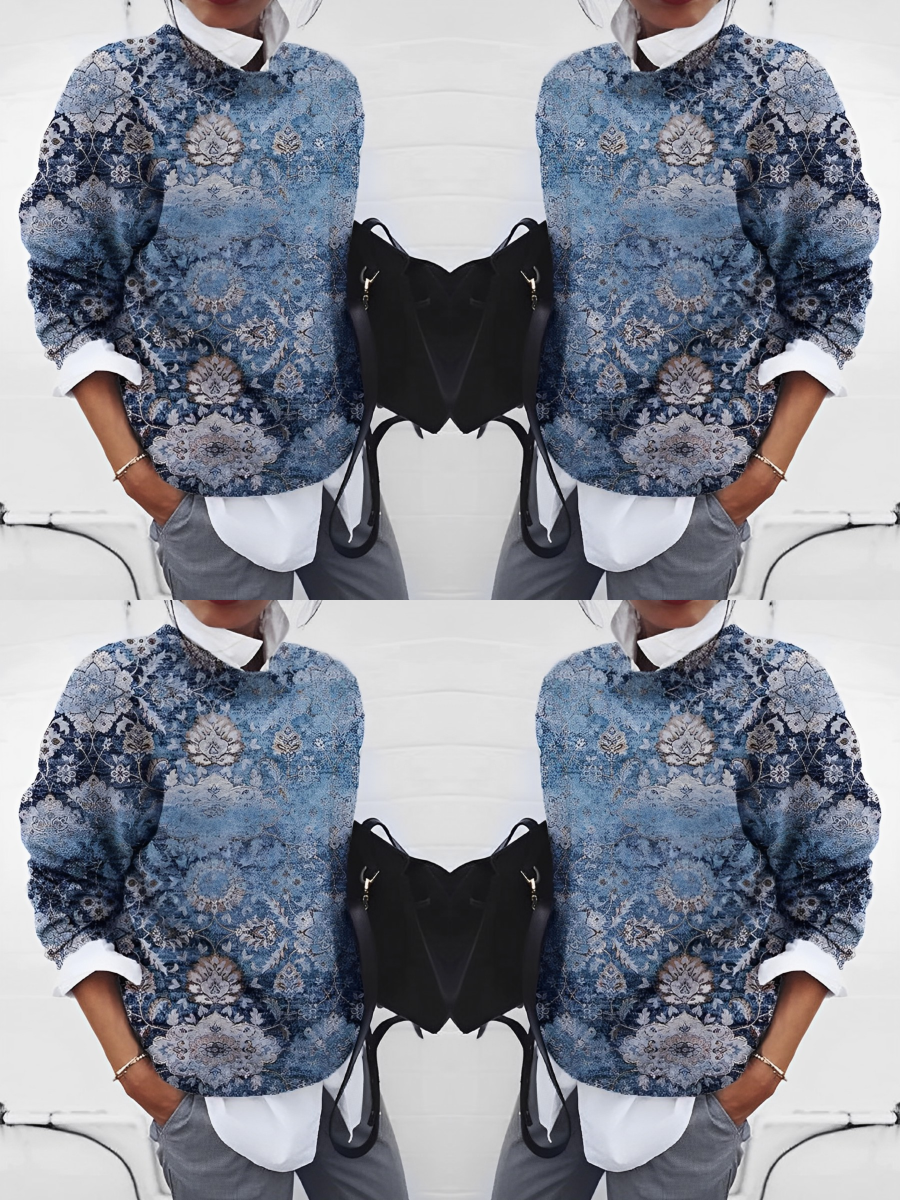 Miste | Blauer Rundhalspullover