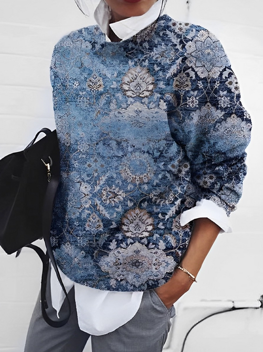 Miste | Blauer Rundhalspullover