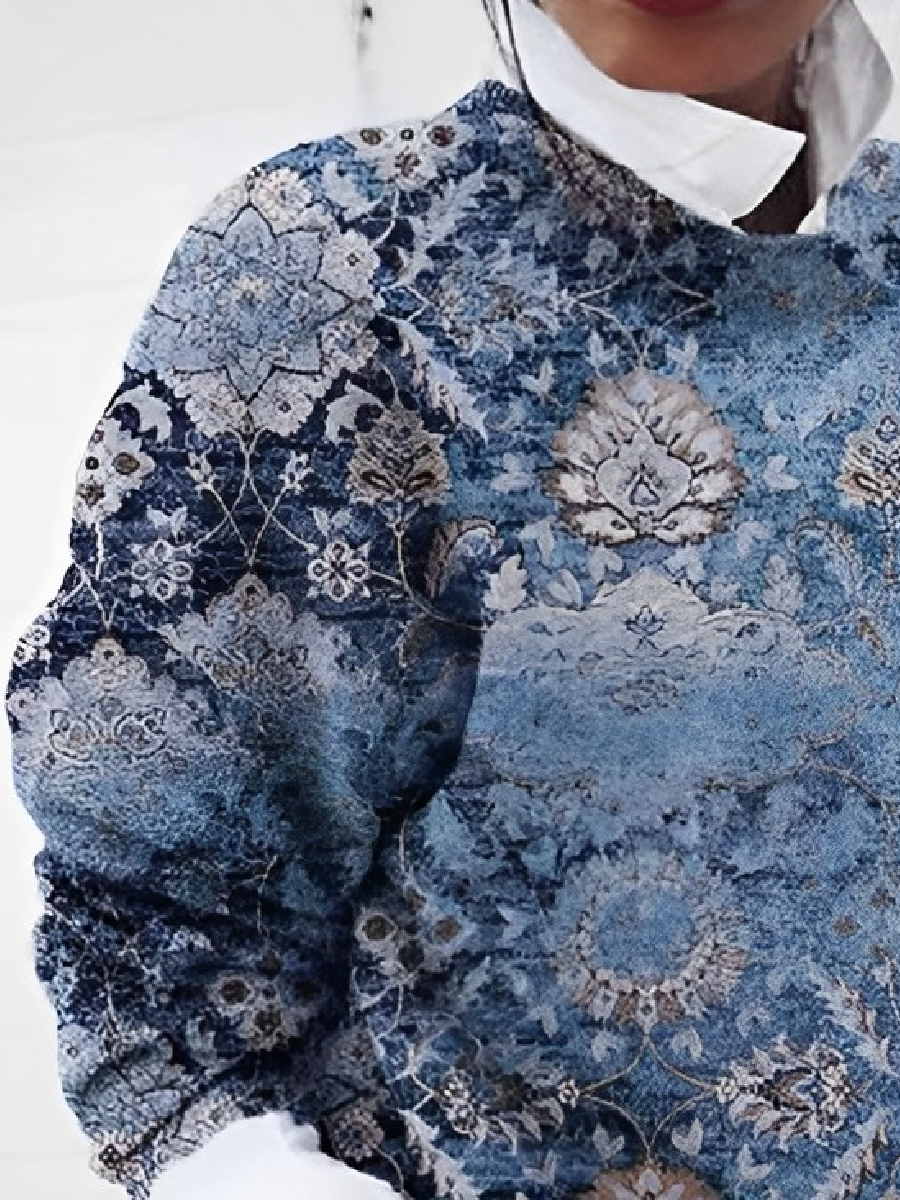 Miste | Blauer Rundhalspullover