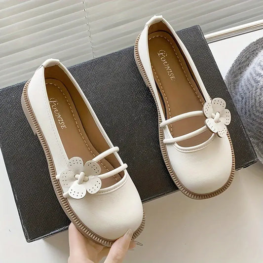 Jea | Trendige Schuhe mit Blumenakzent und flachem Mund