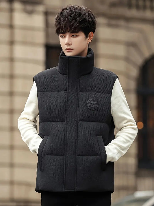 Francie | Herren Winter Weste – Winddicht, Stehkragen, Dickes Puffer Design
