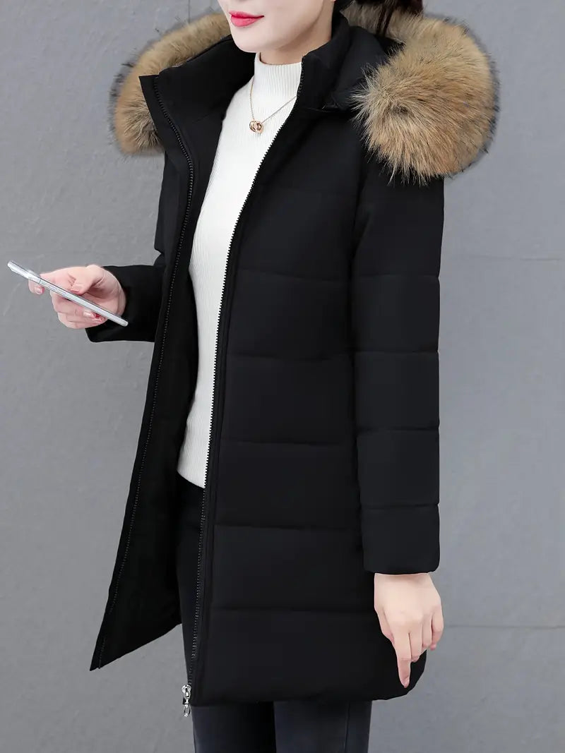 Furie | Damen Winterjacke – Gefüttert, mittellang, langarm, Polyester