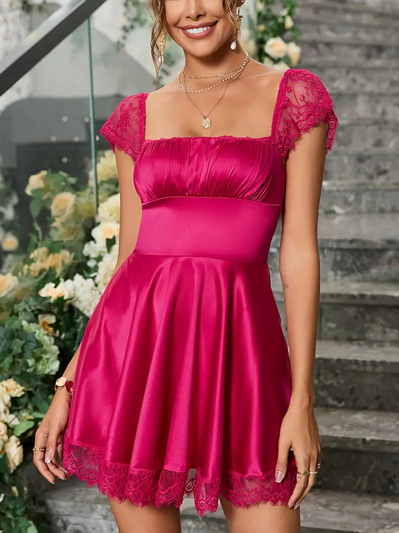 Rielle | Kleid mit Kontrastkanten und offenem Rücken