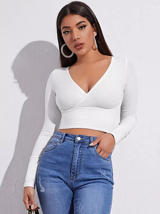 Jem | Trendiges Langärmeliges Crop Top